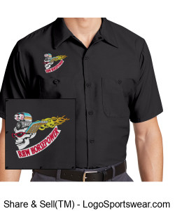 Red Kap Mens Half Sleeve Industrial Work Shirt Design Zoom